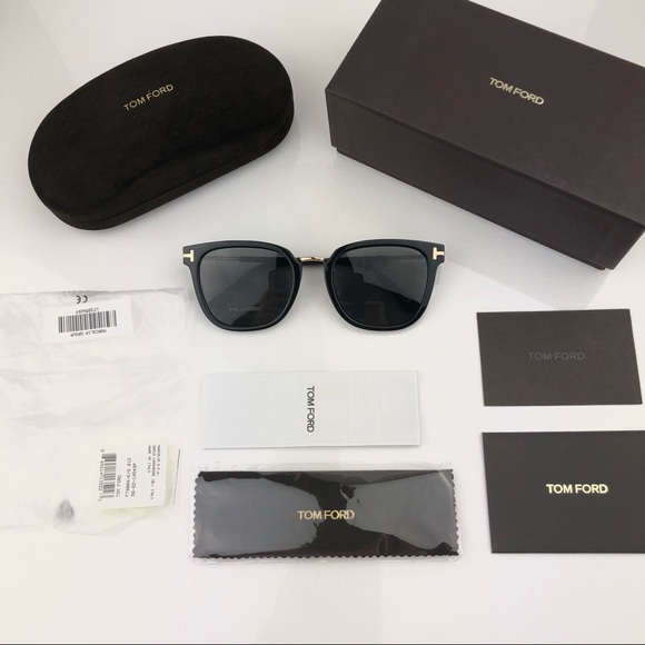 New TOM FORD Black Squared Sunglasses 804-K - Picture 2 of 15